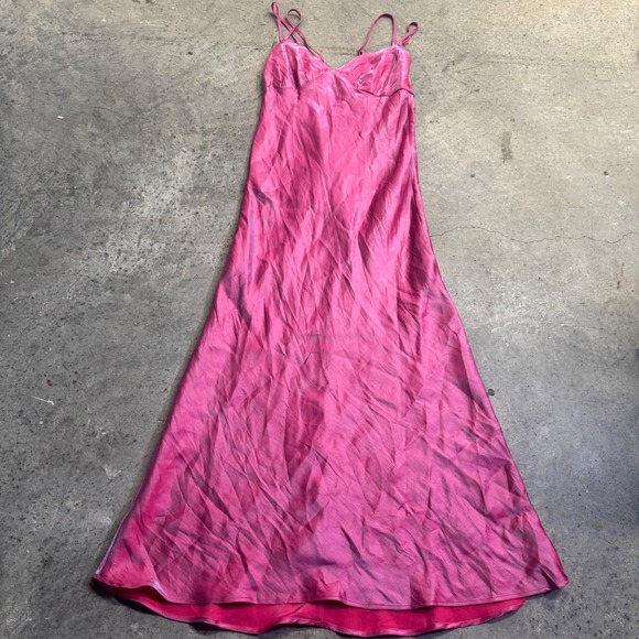 Wild Fable Women's Iridescent Pink Purple Maxi Dress Sz XXS Y2k Mermaid Barbie - Picture 2 of 11